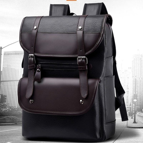 Backpack made of high-quality synthetic leather with multifunctional compartment system Bowlift