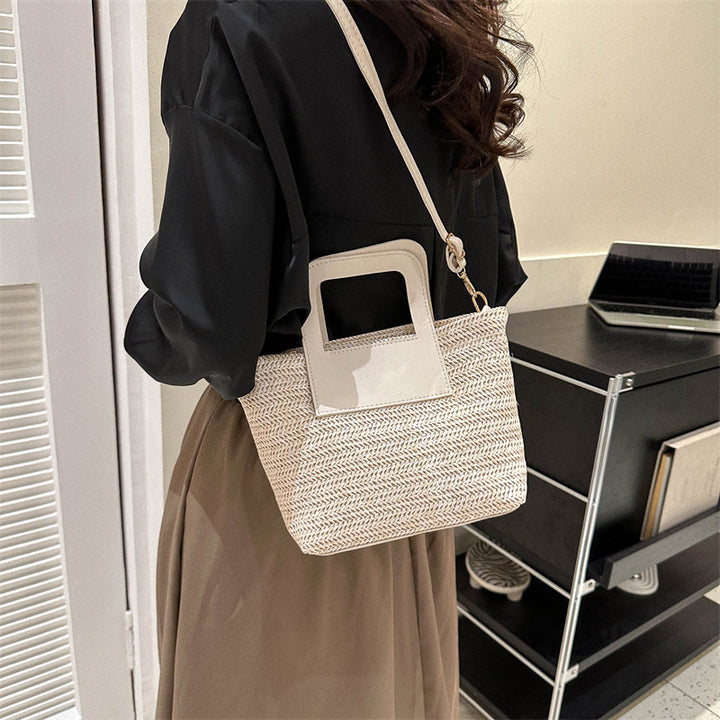 Modern Textured Woven Handheld Bag Bowlift