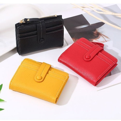 Textured Leather Zippered Card Pouch Bowlift