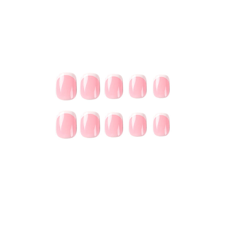 Artful nail extensions with classic French design Bowlift