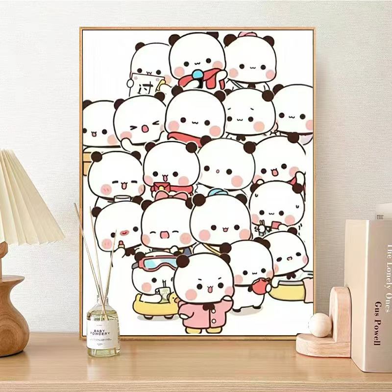 Cute Panda Character Wall Art Bowlift