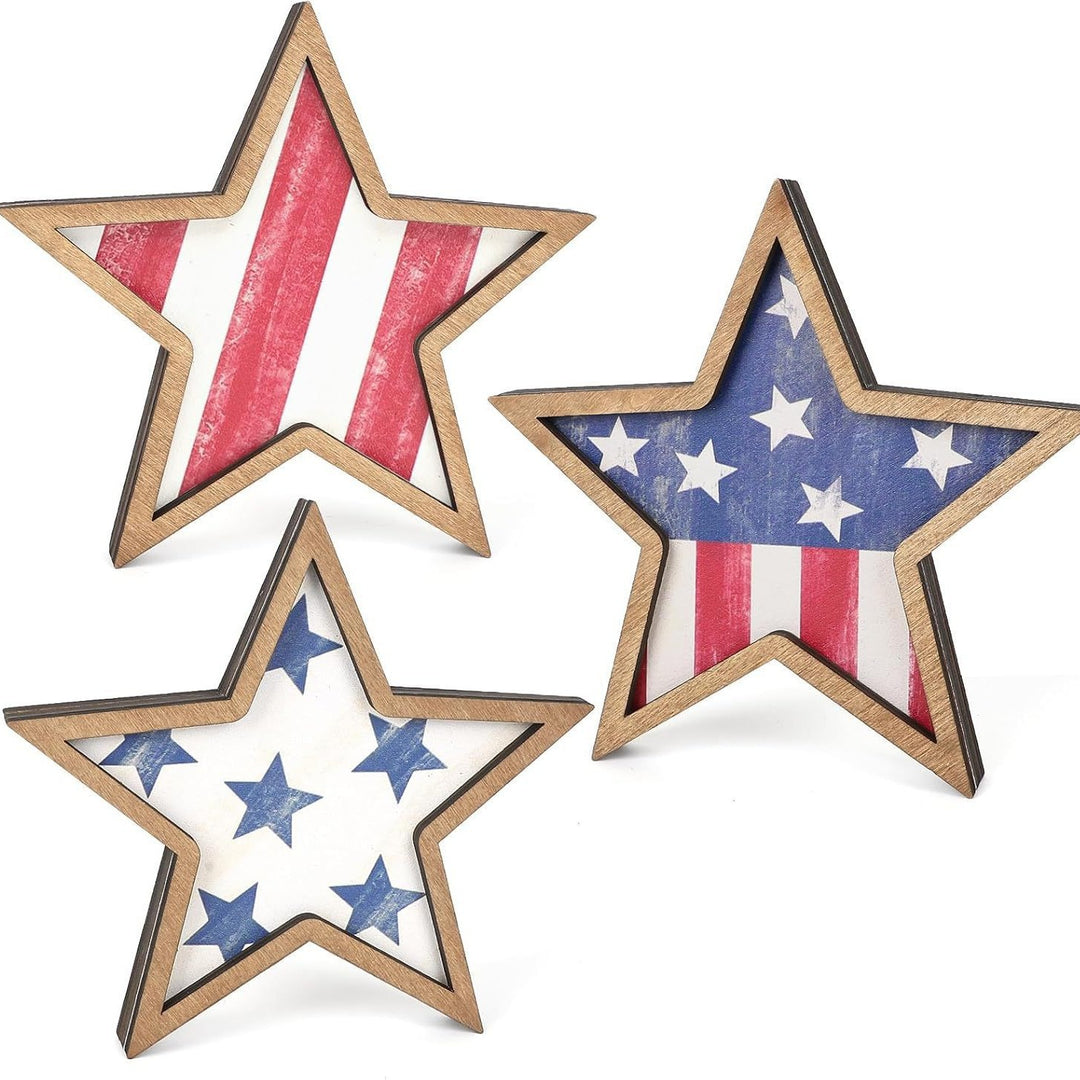 Unisex nan distressed layered farmhouse star wall sculpture with carved dimensional panels Bowlift