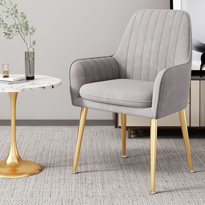 Modern Accent Chair with Gold Legs Bowlift