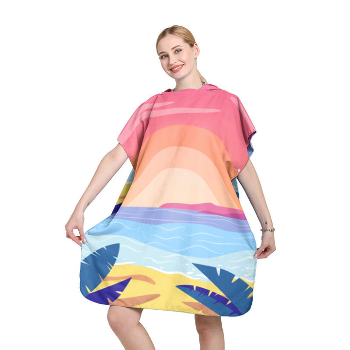 Beach dress with tropical print Bowlift