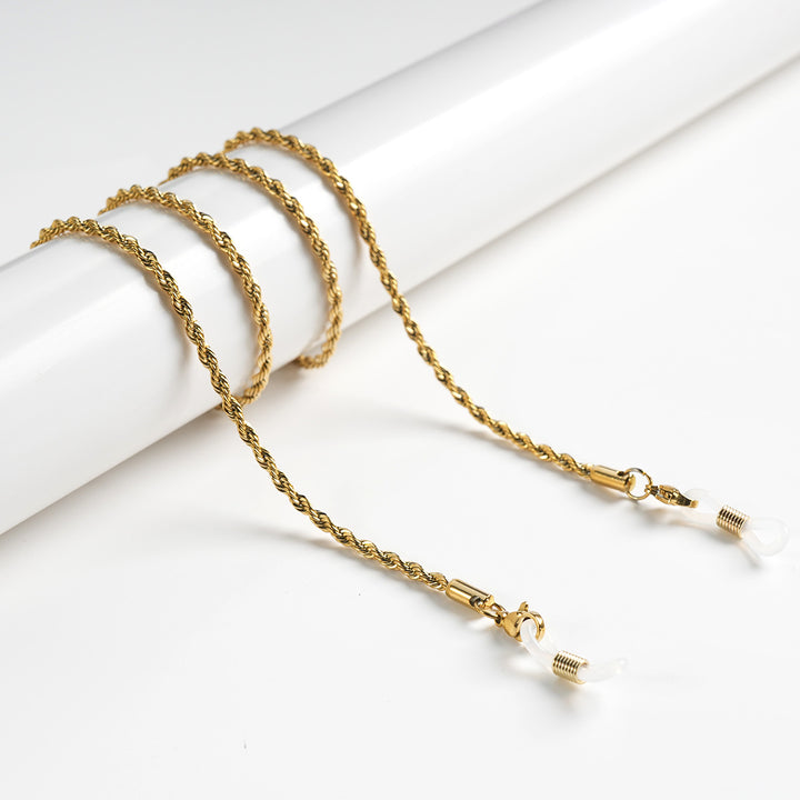 Twisted Metallic Eyewear Chain Bowlift
