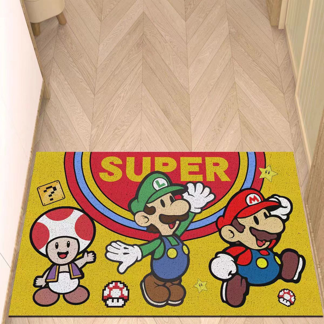 Cartoon Basketball-Themed Area Rug