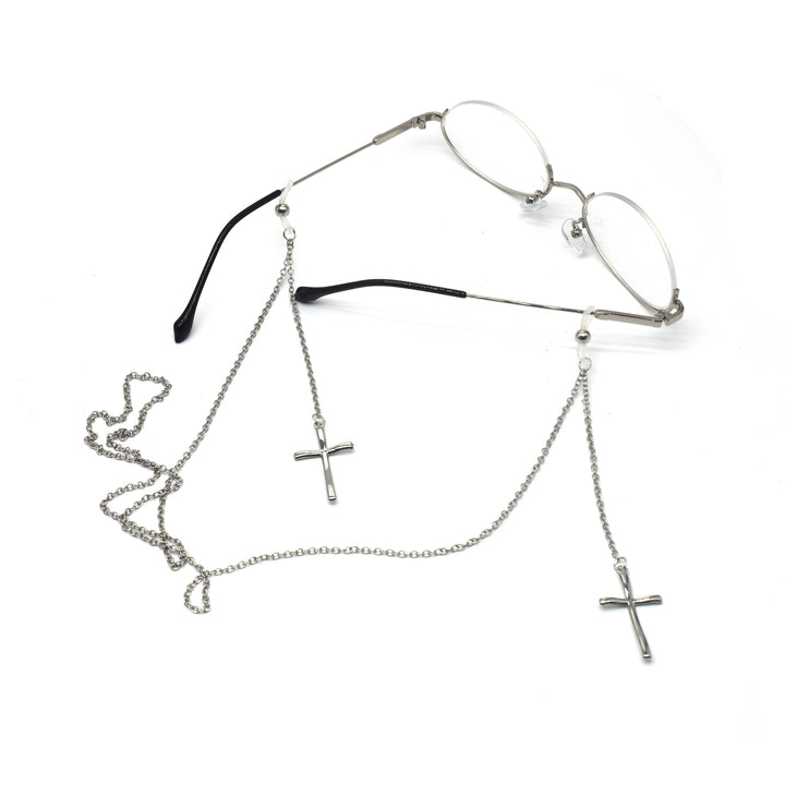 Elegant Cross-Design Chain Eyewear Holder Bowlift