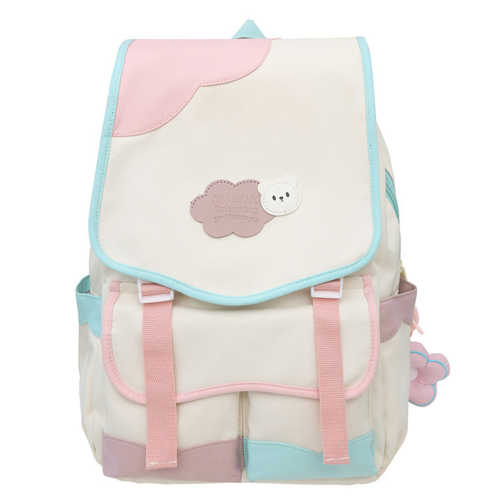 Casual Floral Accent School Backpack Bowlift