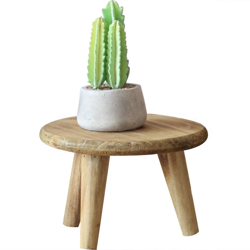 Stylish side table made of natural wood Bowlift