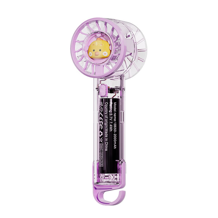 Women portable mini-hand fan with LED mood light Bowlift