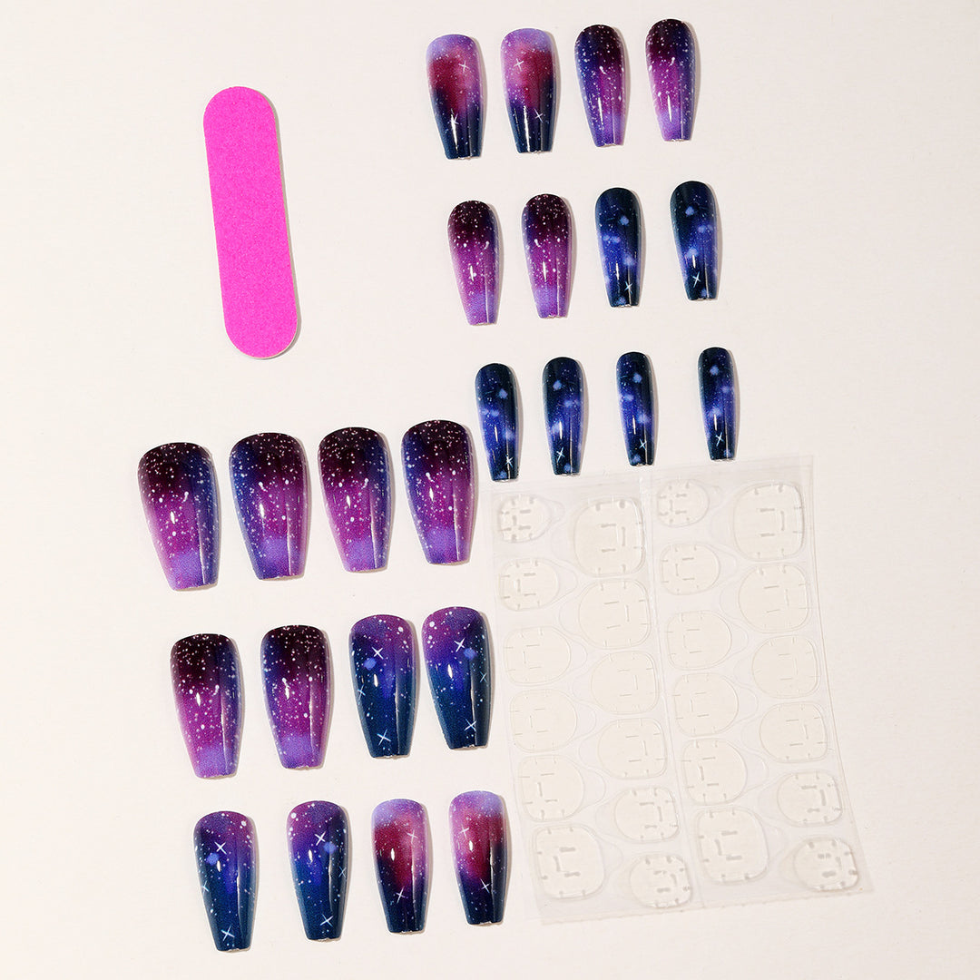 Cosmic Galaxy-Themed Nail Art Extensions Bowlift
