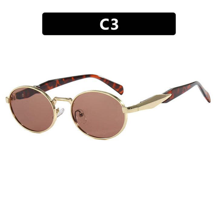 Women's fashionable sunglasses in elegant oval design with trendy accents Bowlift