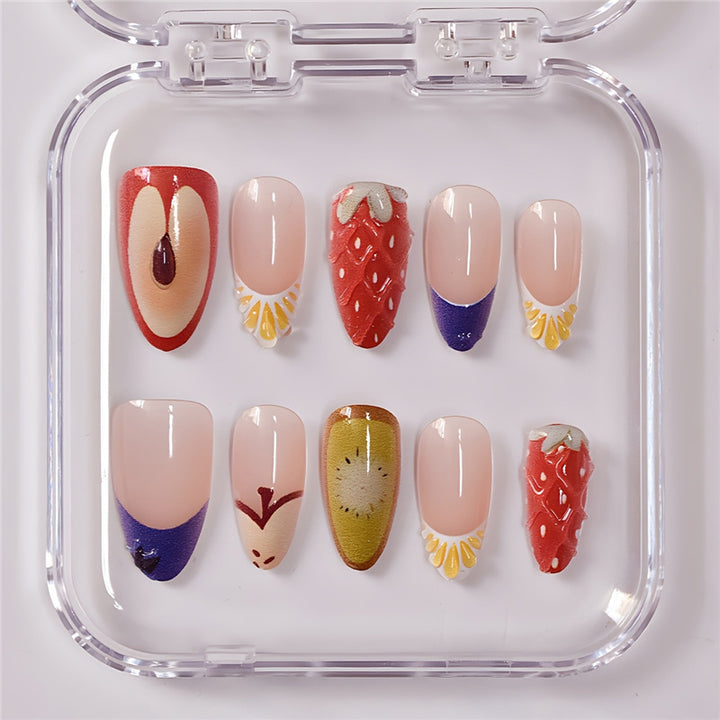Artistic Fruit-Themed Press-On Nails Bowlift