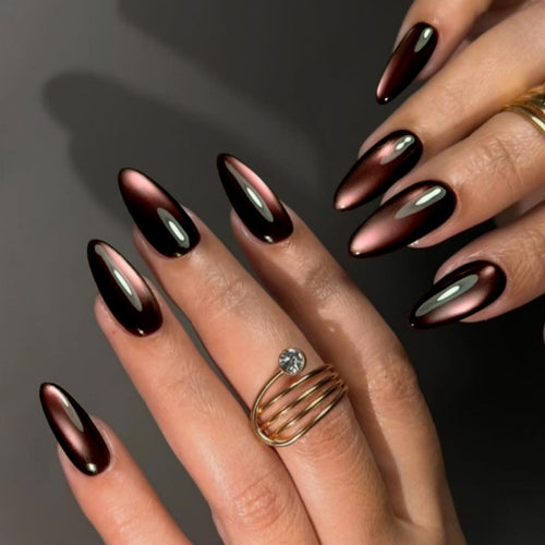 Almond-Shaped Press-On Nails with Glossy Finish Bowlift