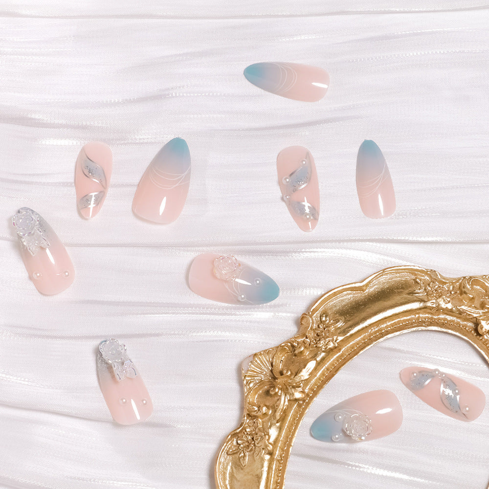Premium 3D Floral Design Press-On Nails Bowlift
