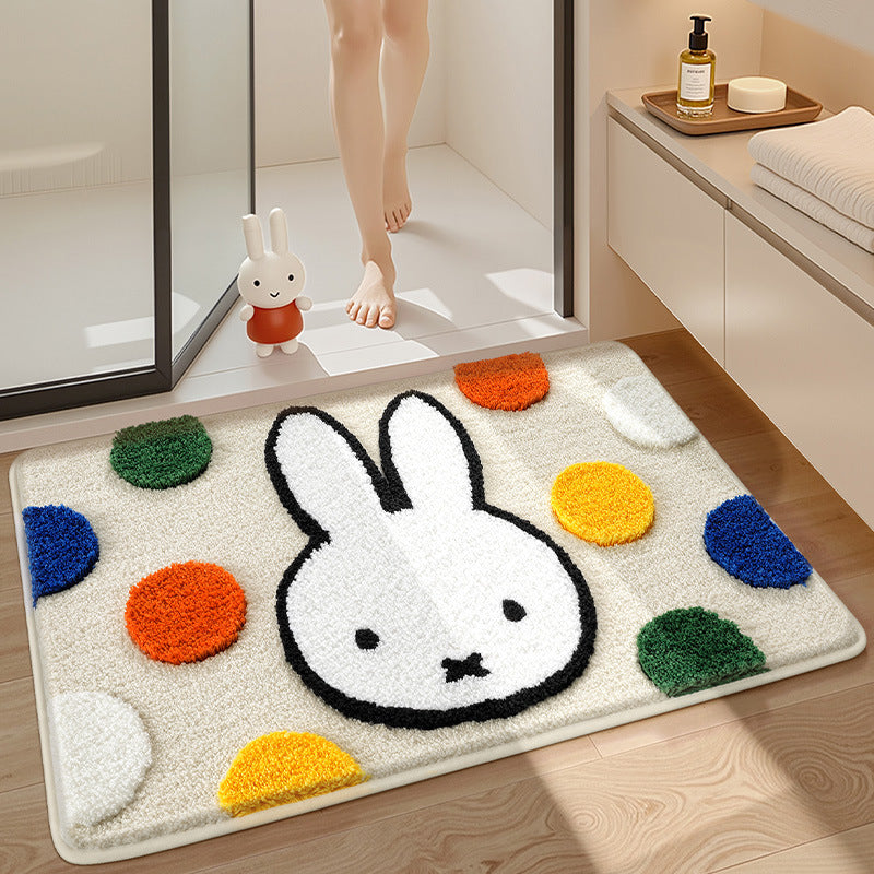 Cute Cartoon Bunny Bath Mat Bowlift