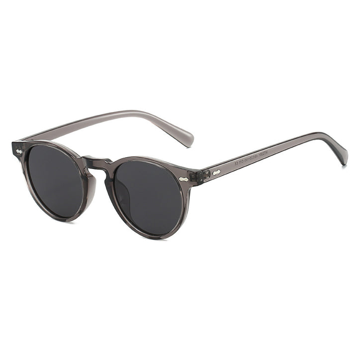Ladies Vintage Sunglasses with Round Lenses and Transparent Frame Bowlift