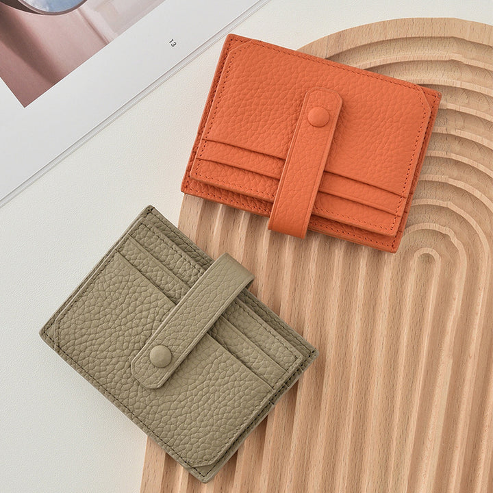 Textured Leather Card Holder Bowlift