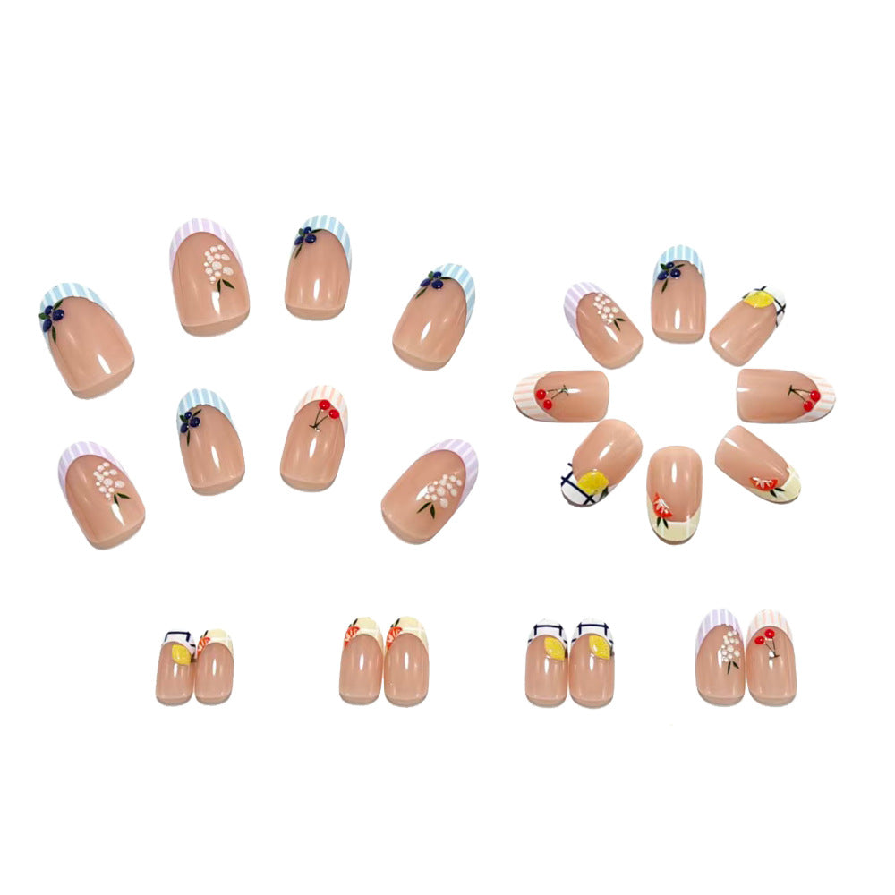 Artificial nails with cheerful flower designs Bowlift