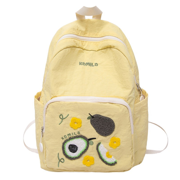 Casual Embroidered School Backpack Bowlift