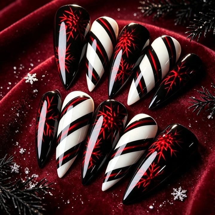 Creative Nail Art with Geometric Design Bowlift