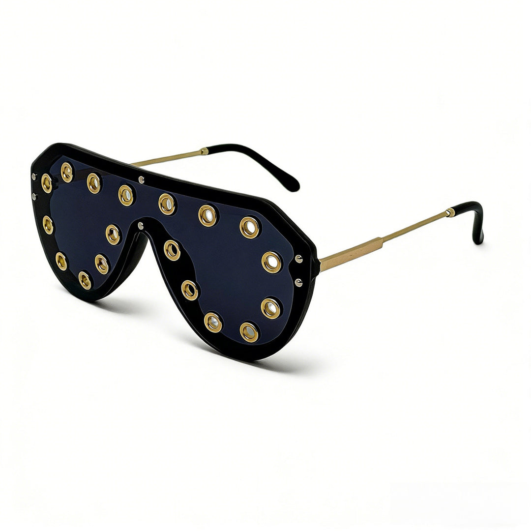 Women's statement sunglasses in futuristic design with decorative elements Bowlift