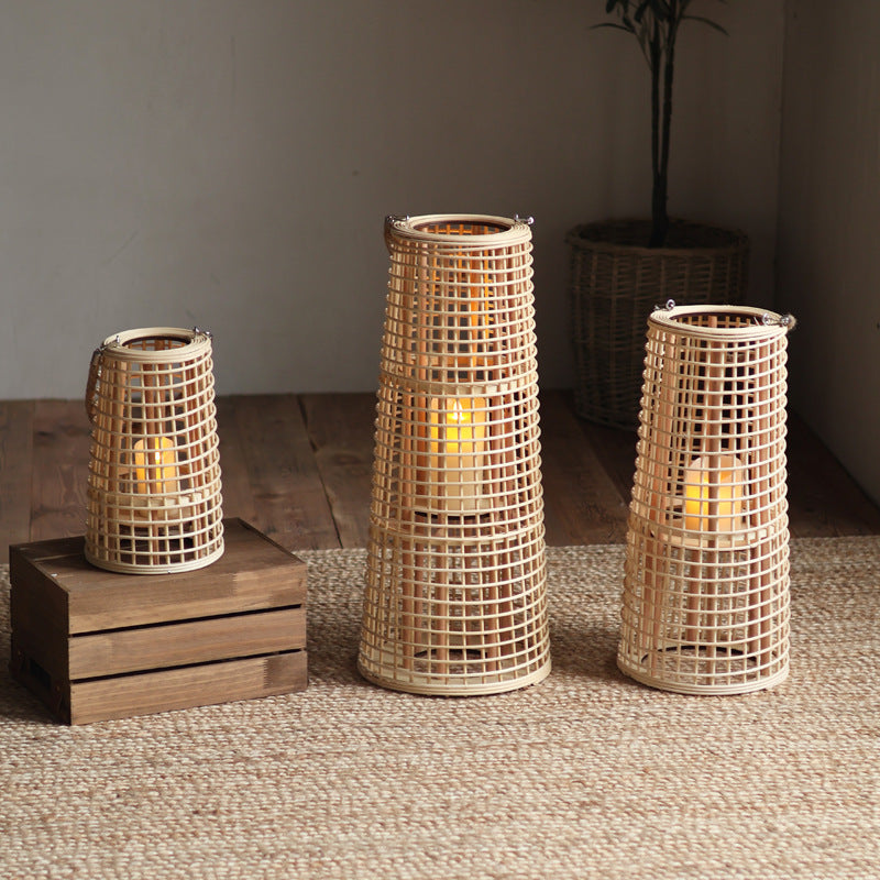 High-quality basket lamp in natural design Bowlift