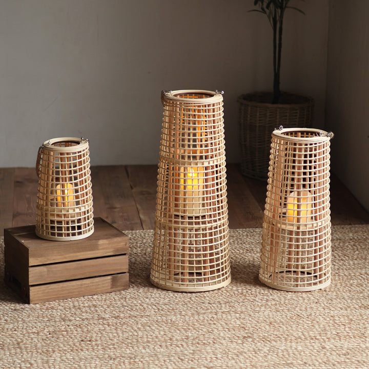 High-quality basket lamp in natural design Bowlift