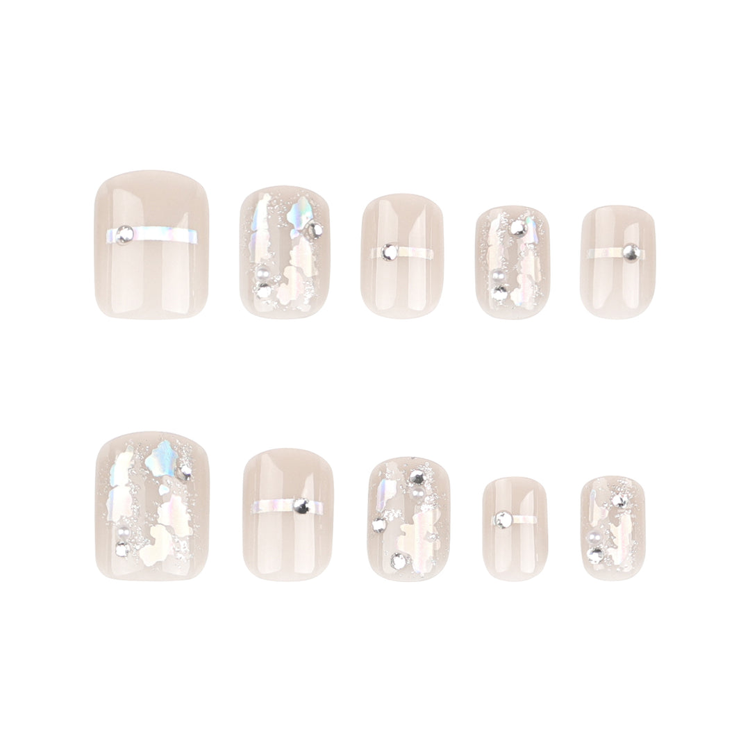 Artful Nail Art with Glitter Accents and Elegant Details Bowlift