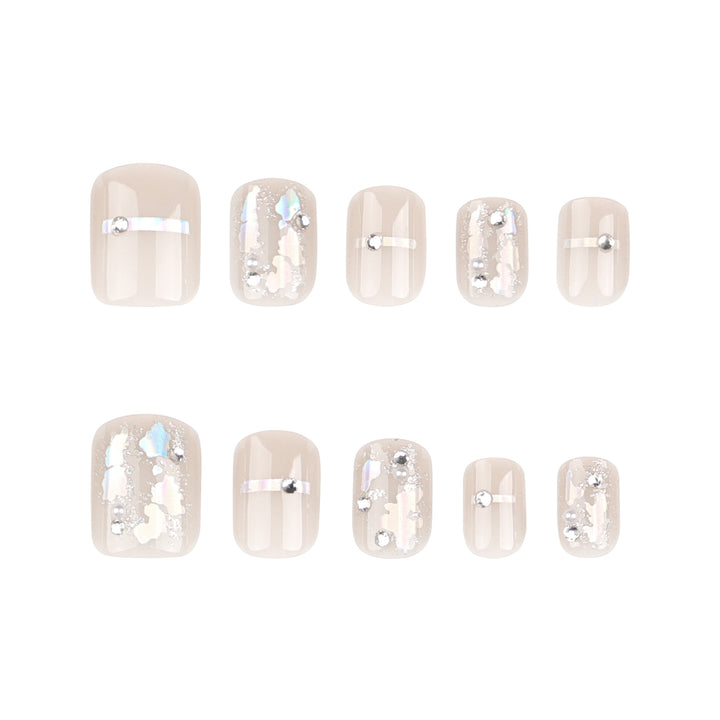 Artful Nail Art with Glitter Accents and Elegant Details Bowlift