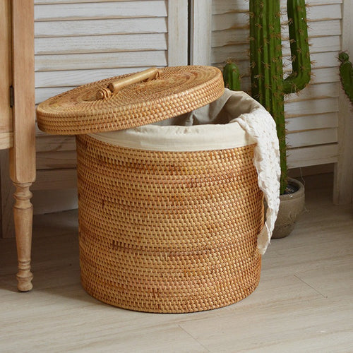 Women Elegant hand-woven basket with practical handles Bowlift