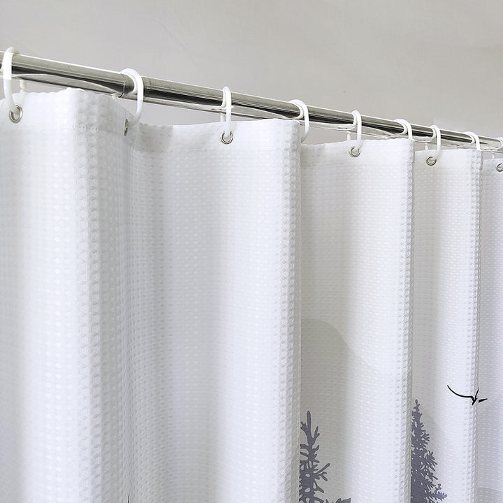 Geometric Patterned Waterproof Shower Curtain Bowlift
