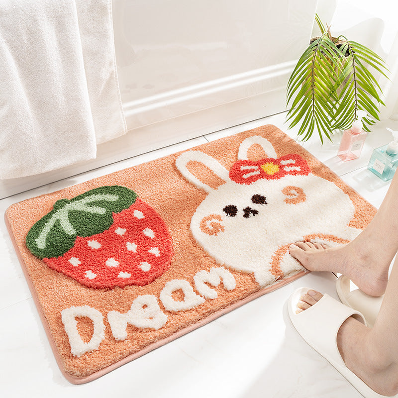 Plush Bunny-Themed Bath Mat Bowlift