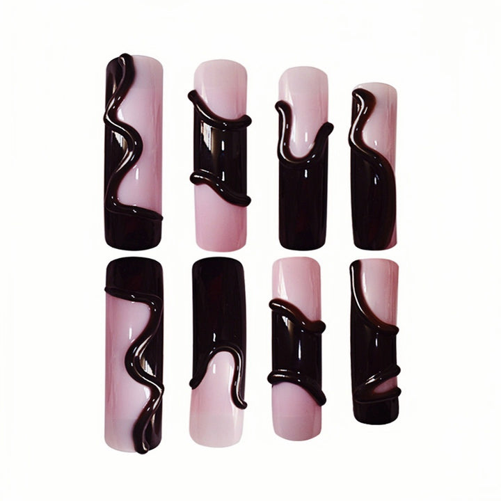 Artistic Melting Effect Press-On Nail Extensions Bowlift