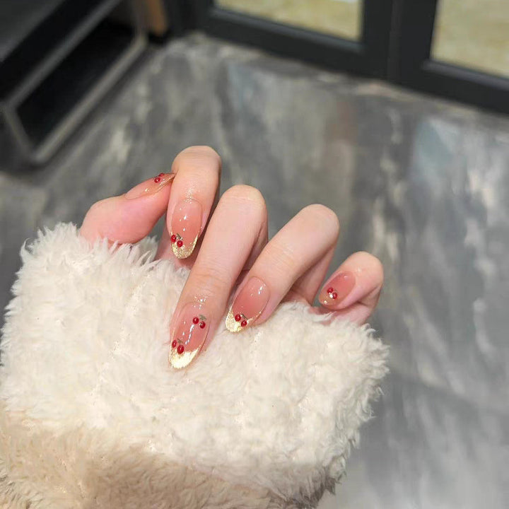 Artificial nails with sparkling rhinestones and 3D applications Bowlift