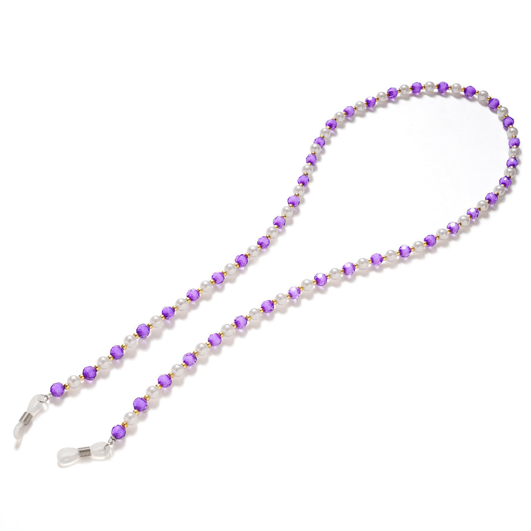 Elegant Pearl and Crystal Eyewear Chain Bowlift