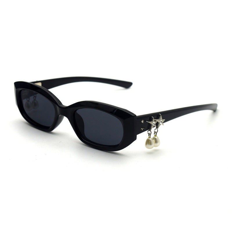Trendy Cat-Eye Sunglasses with Adorable Teddy Bear Accent Bowlift