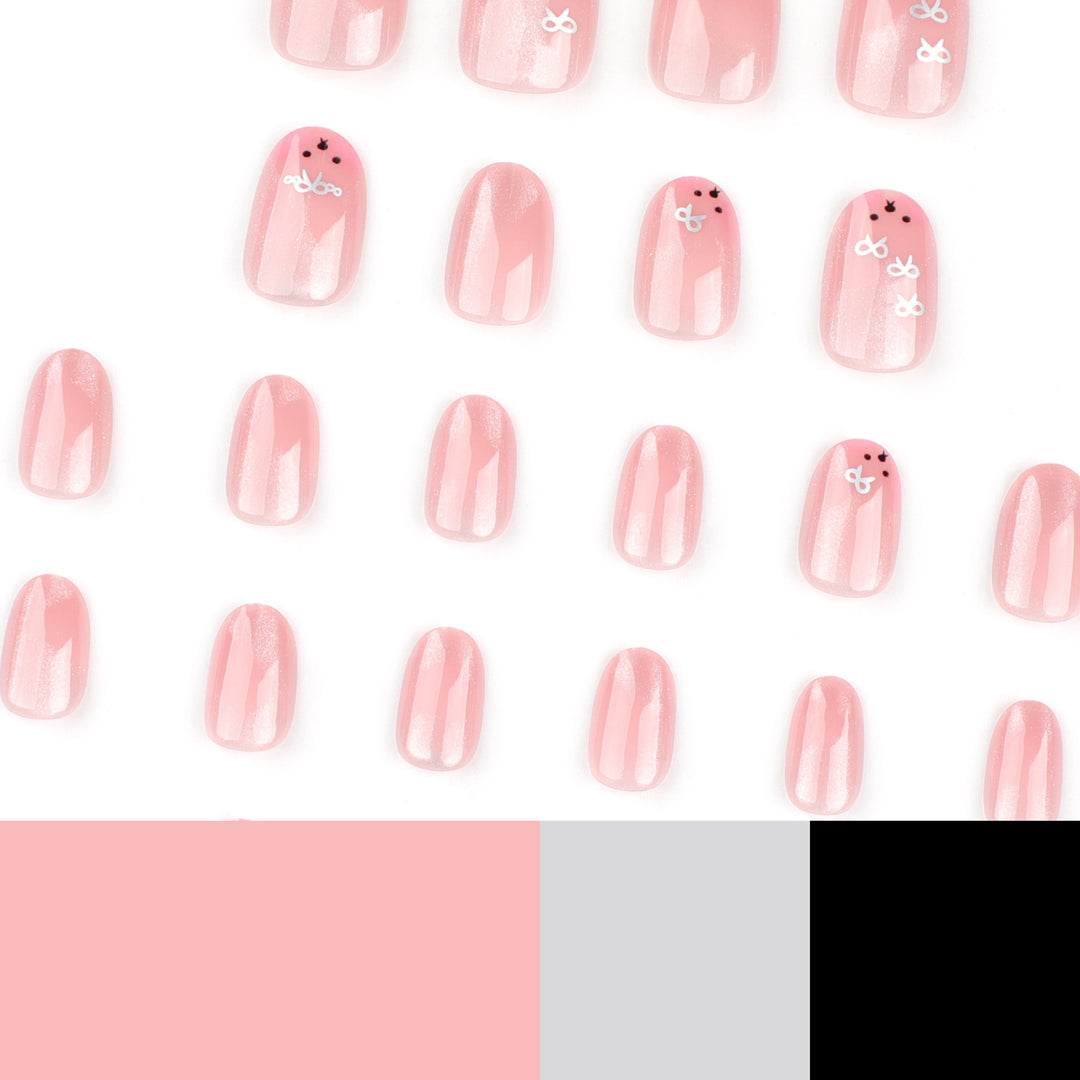 Artificial nail art with playful bunny design Bowlift