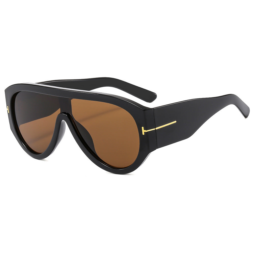 Bold Shield Sunglasses with Statement Design Bowlift