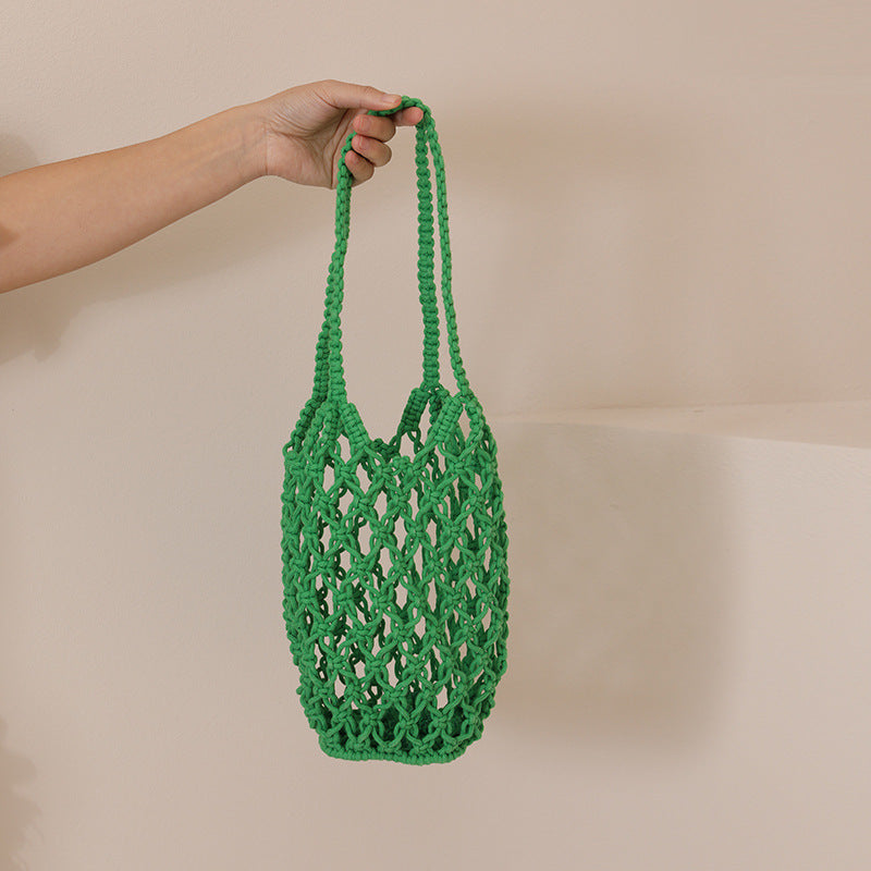 Macrame Tote Bag with Unique Lacing Bowlift