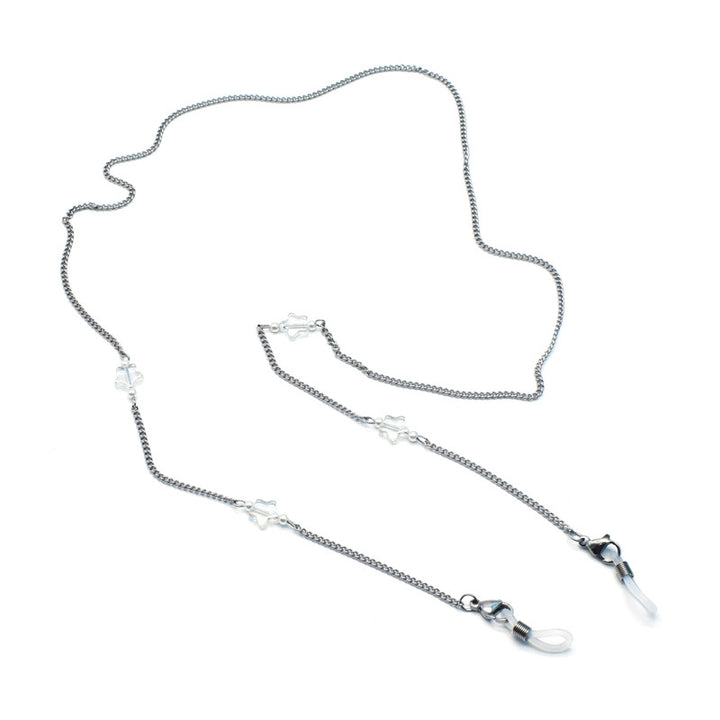 Stylish Eyewear Retainer Chain with Decorative Accents Bowlift