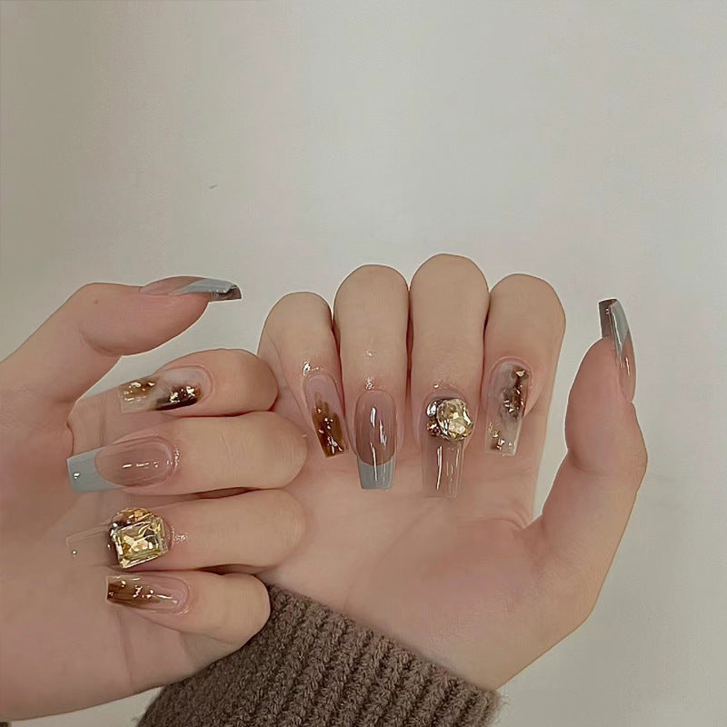 Ombre Press-On Nails with Glossy Finish Bowlift