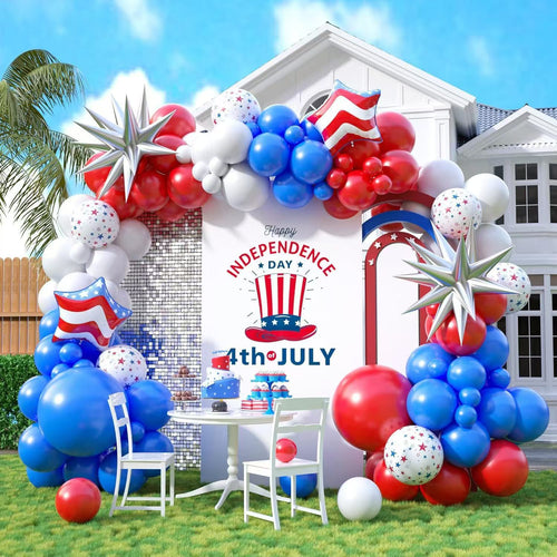 Unisex nan extra large balloon garland and column decor for outdoor parties with star foil accents Bowlift