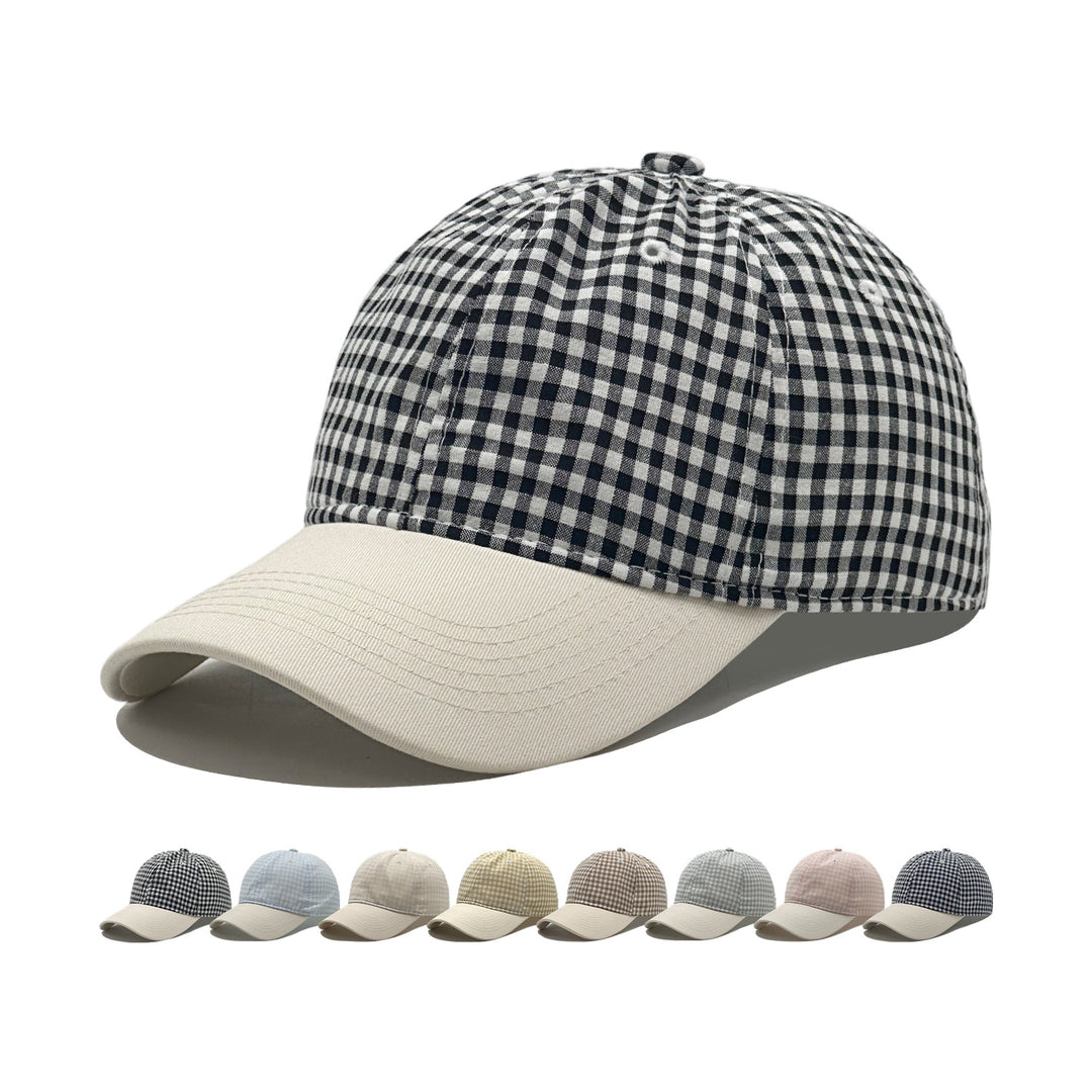 Ladies fashion cap with checkered pattern Bowlift