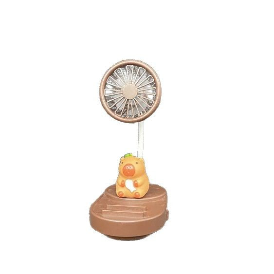 Unisex Portable Hand Fan in Nostalgic Capybara Design Bowlift