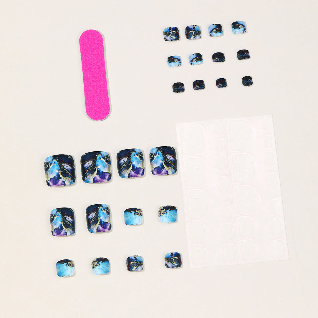 Artistic 3D Marble Effect Nail Art Bowlift