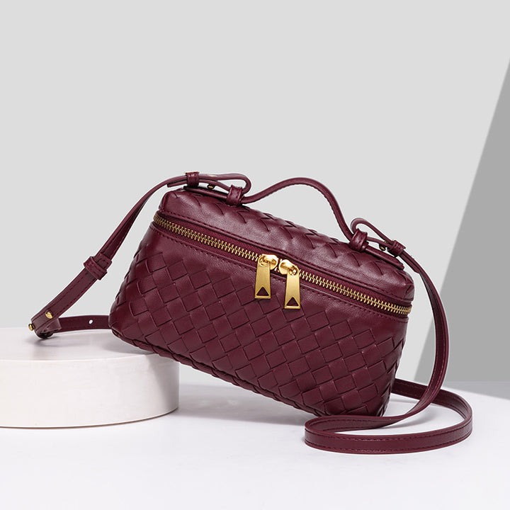 Luxury Woven Crossbody Handbag Bowlift