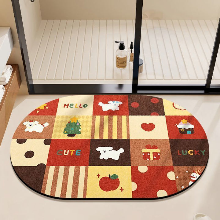 Cute Bear-Themed Bath Mat Bowlift