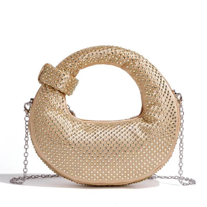 Chic Rhinestone-Embellished Handbag Bowlift