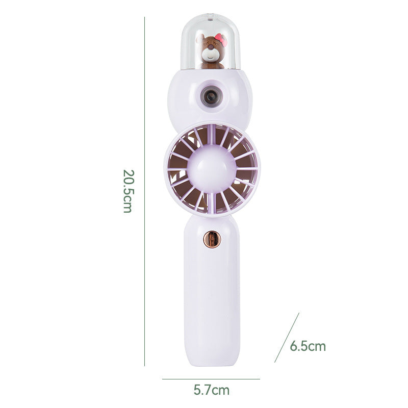 Unisex Portable Hand Fan with Cute Animal Design Bowlift